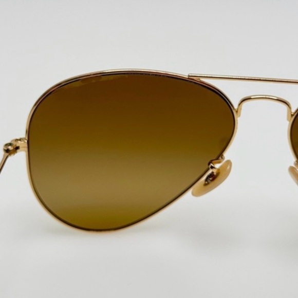 Ray Ban Sunglasses RB3025 001/M2 Polarized Aviator Large Metal 58-14 - Gold Brwn - Picture 14 of 14